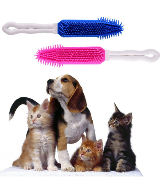 Spazzola Per Cani E Gatti Silicone 27cm 3 Colori Scioglinodi Cura Animali Pelo         