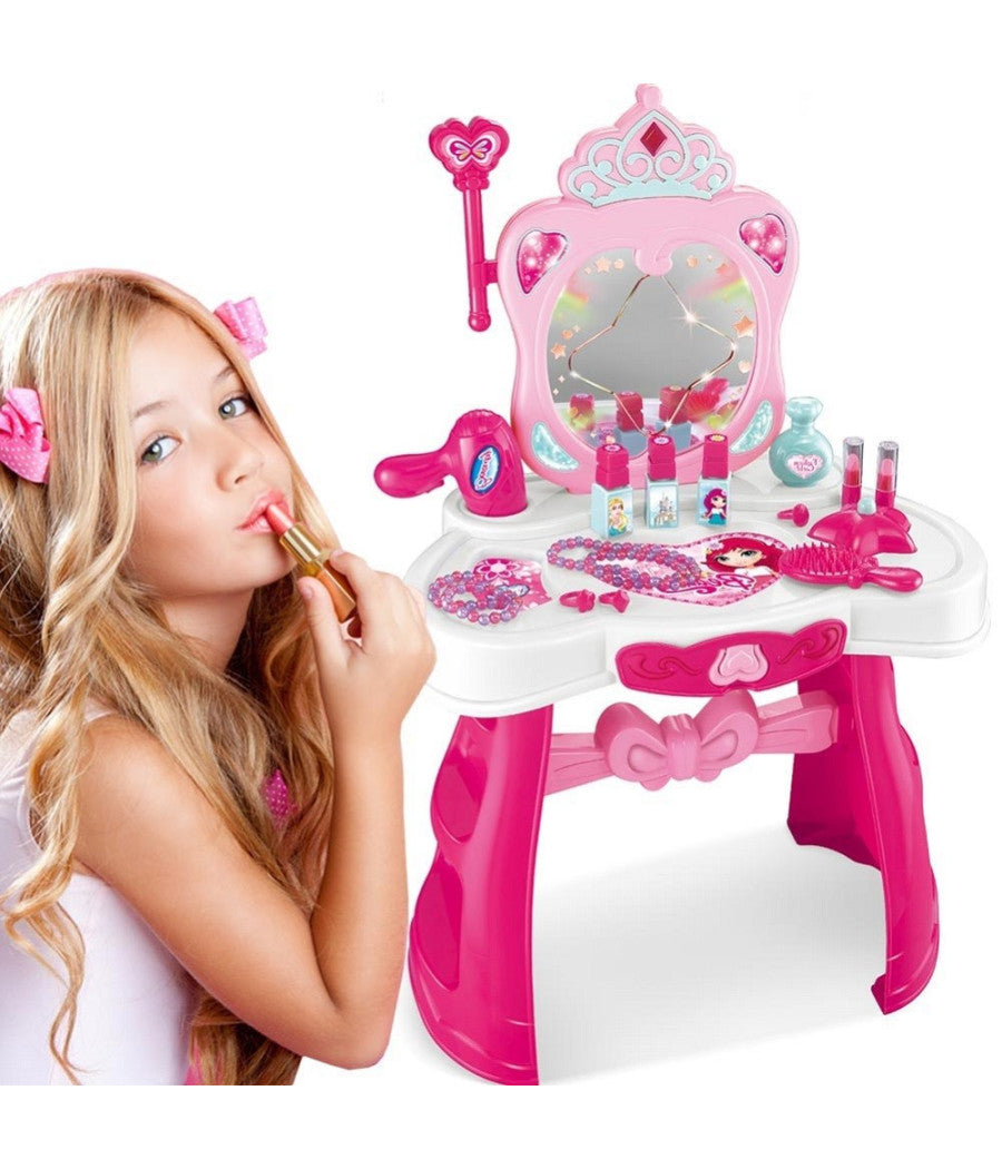 Specchiera Make Up Per Bambina Con Scettro Magico Centro Bellezza Per Bambine         