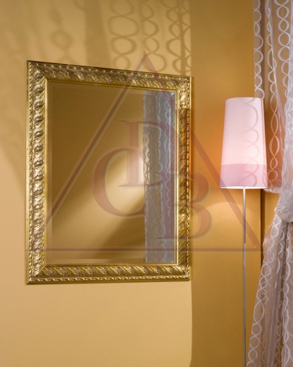 Specchiera in foglia oro rettangolare misure:76 x 96 x 4