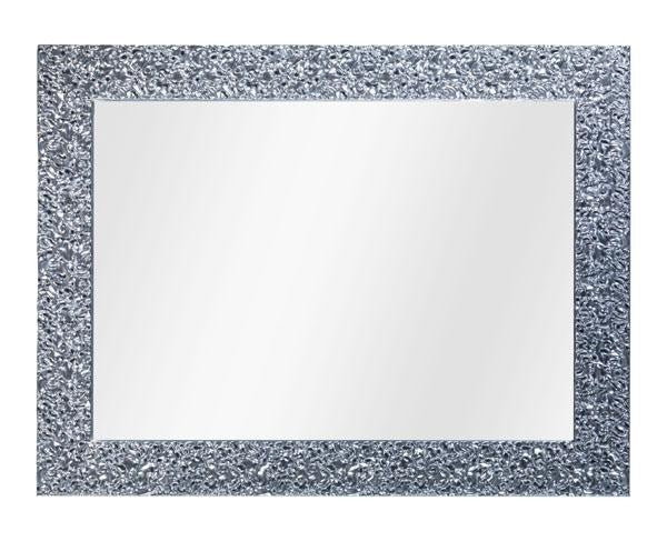 Mobili2g - specchiera foglia argento brillante rettangolare- misure: l.65 x h.85 x p.4