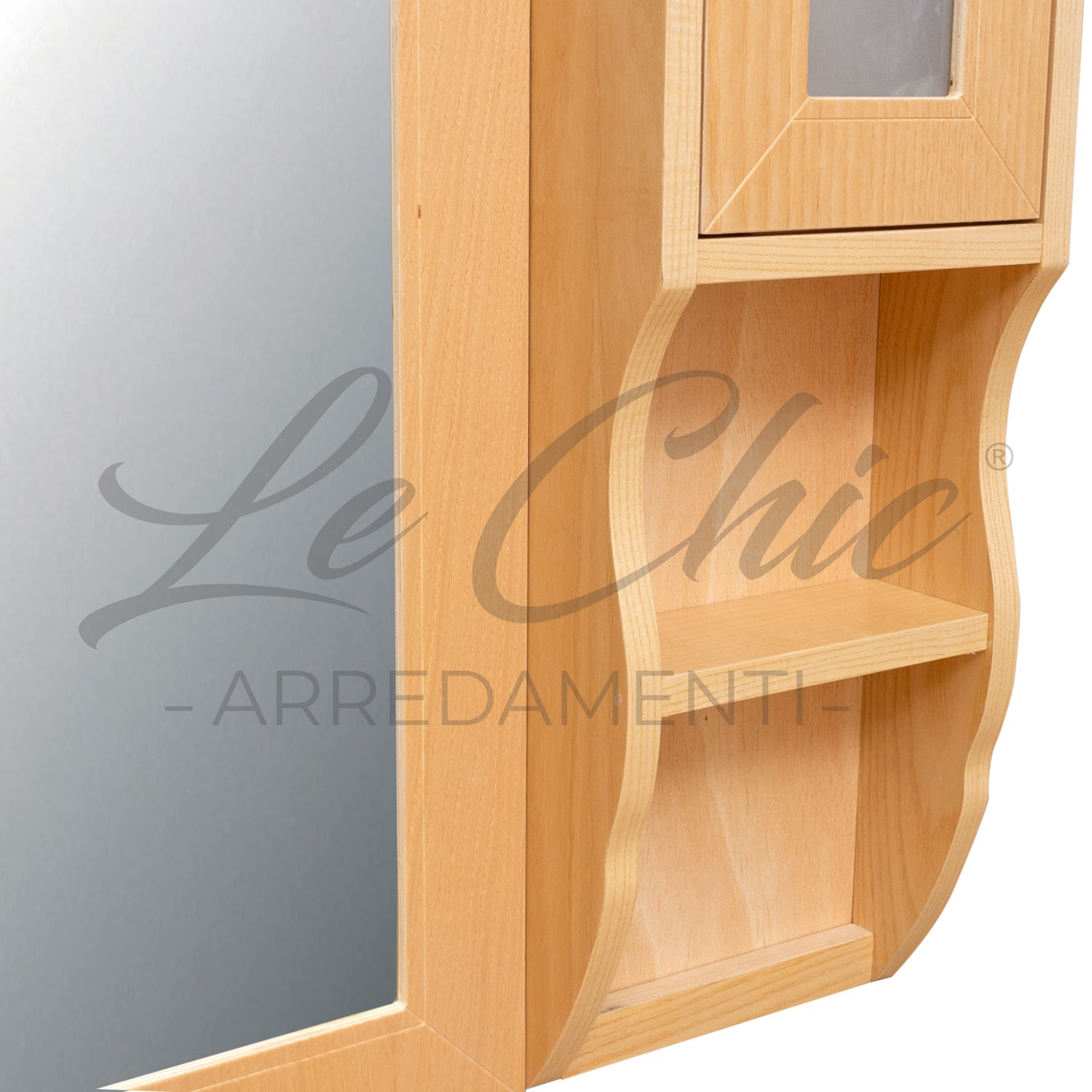 Mobile bagno legno naturale con colonna - NO