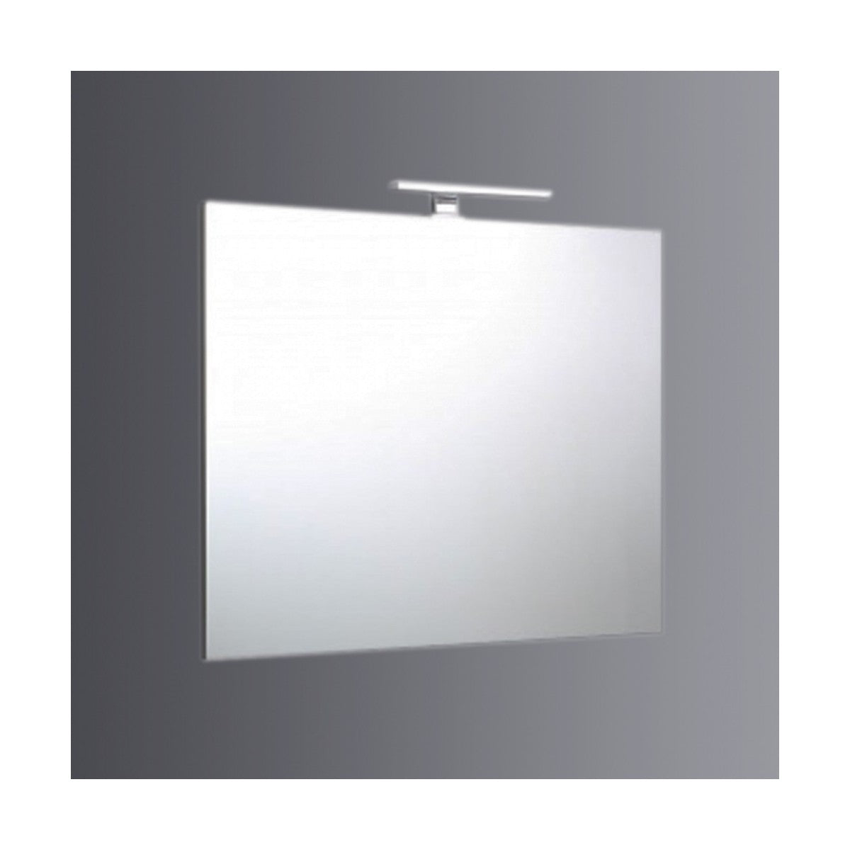 Specchio 80x70 reversibile con lampada a led da 20cm