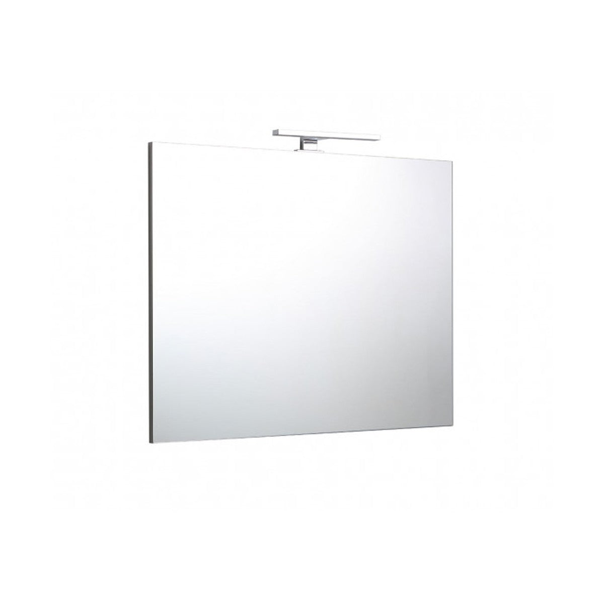 Specchio 80x70 reversibile con lampada a led da 20cm