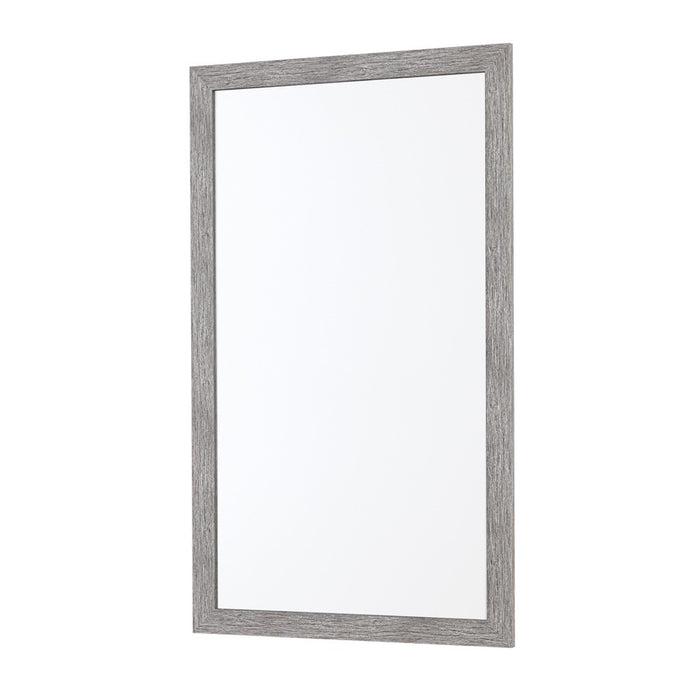 Specchio bagno 67x87 cornice grigio effetto legno reversibile Wood