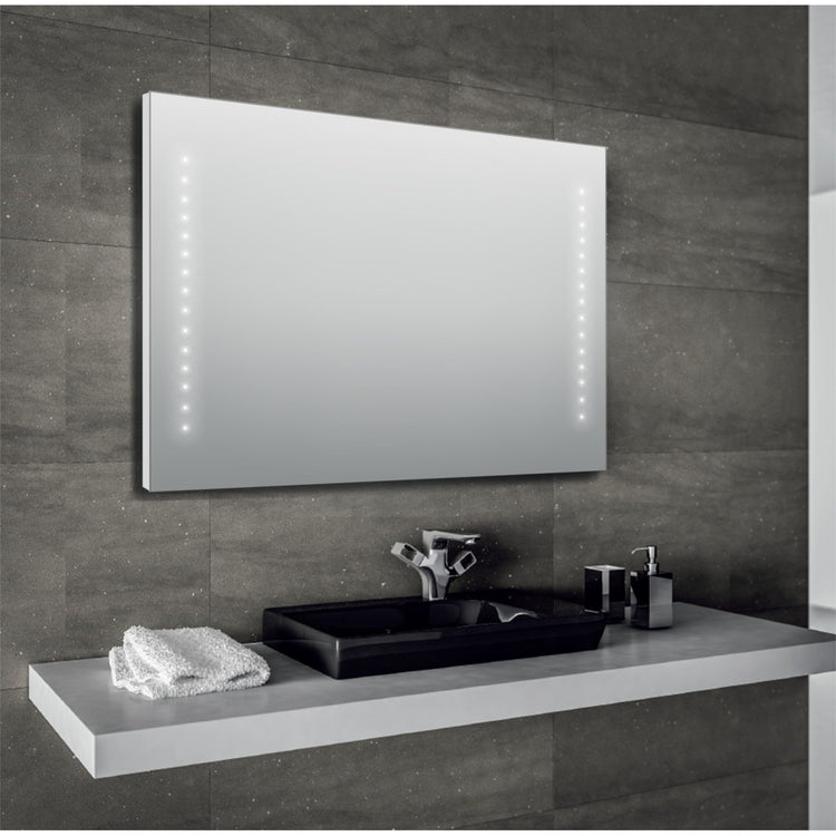 Specchio a led bagno 70x100 filo lucido giada, misura 80x60