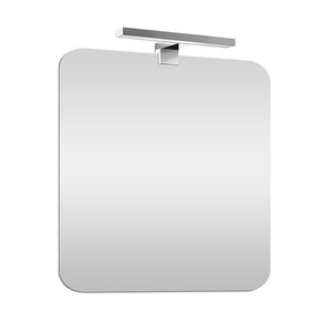 Specchio bagno con angoli tondi 60x90 cm lampada inclusa a luce fredda