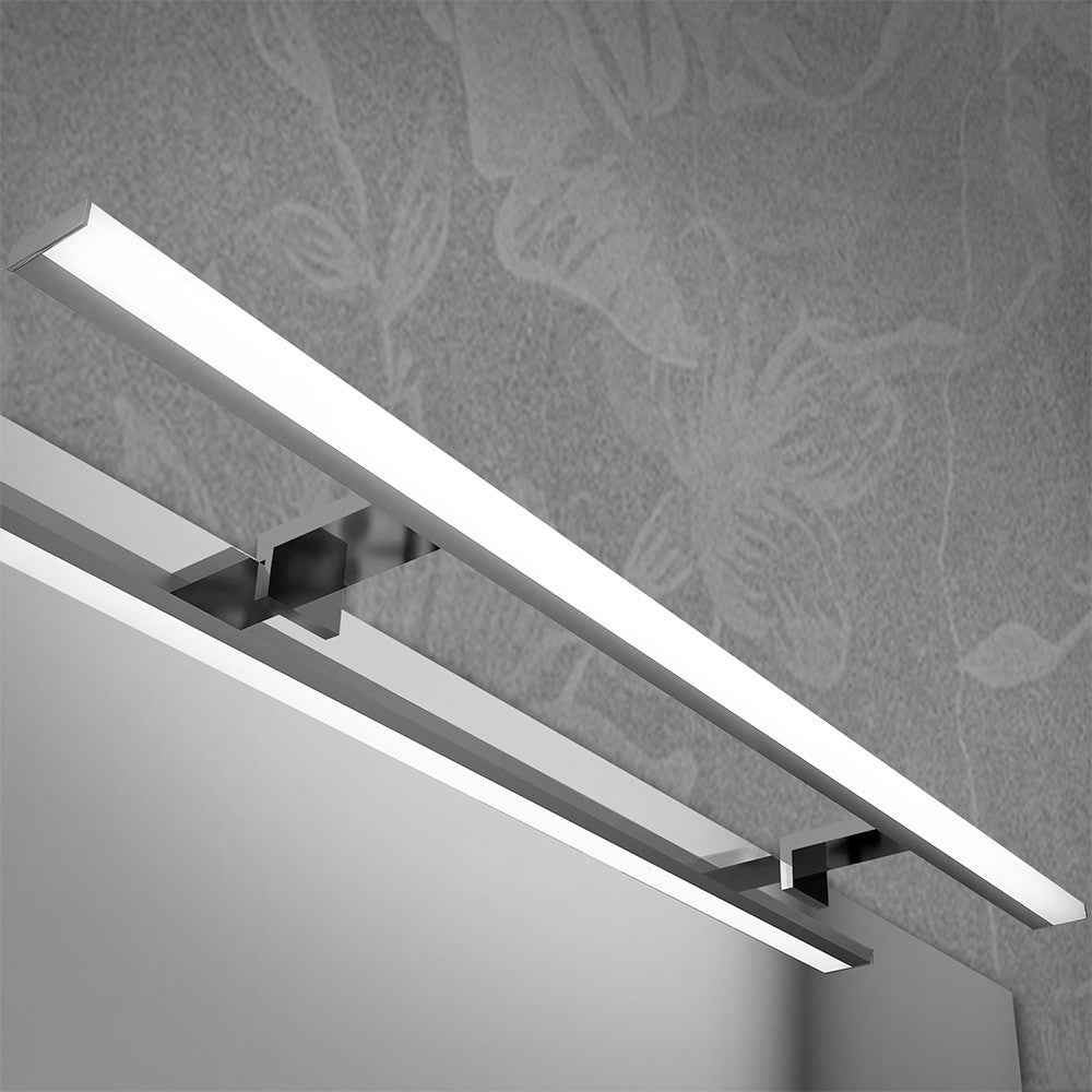 Specchio bagno LED 105x70 cm con lampada 80 cm 