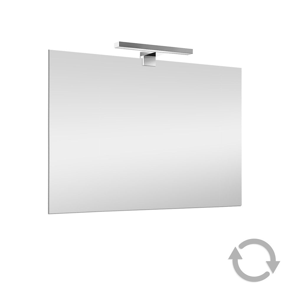 Specchio bagno LED 50x60 cm reversibile con lampada inclusa da 30 cm a luce fredda