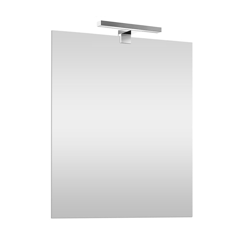 Specchio bagno LED 50x60 cm reversibile con lampada inclusa da 30 cm a luce fredda