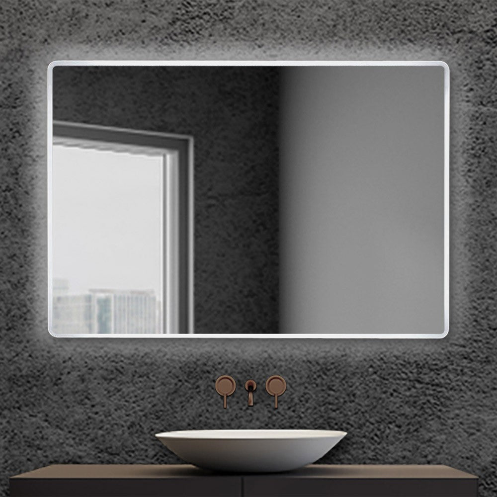 Specchiera bagno 105x70 reversibile completa di cornice a LED