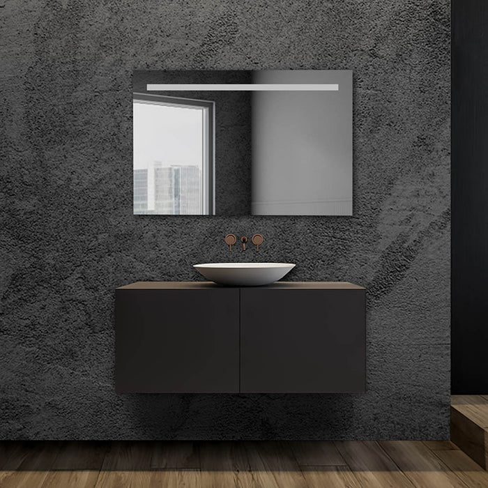 Specchiera bagno 105x70cm con fascia LED superiore