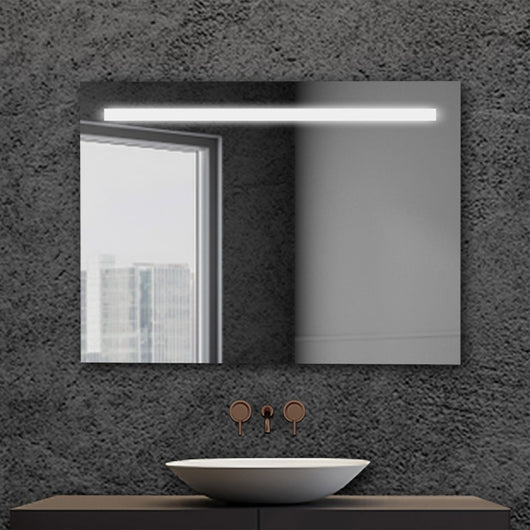 Specchio bagno 90x60cm con fascia LED superiore