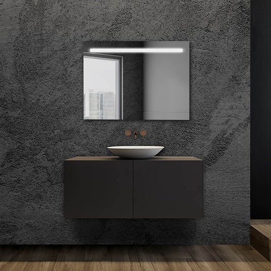 Specchio bagno 90x60cm con fascia LED superiore