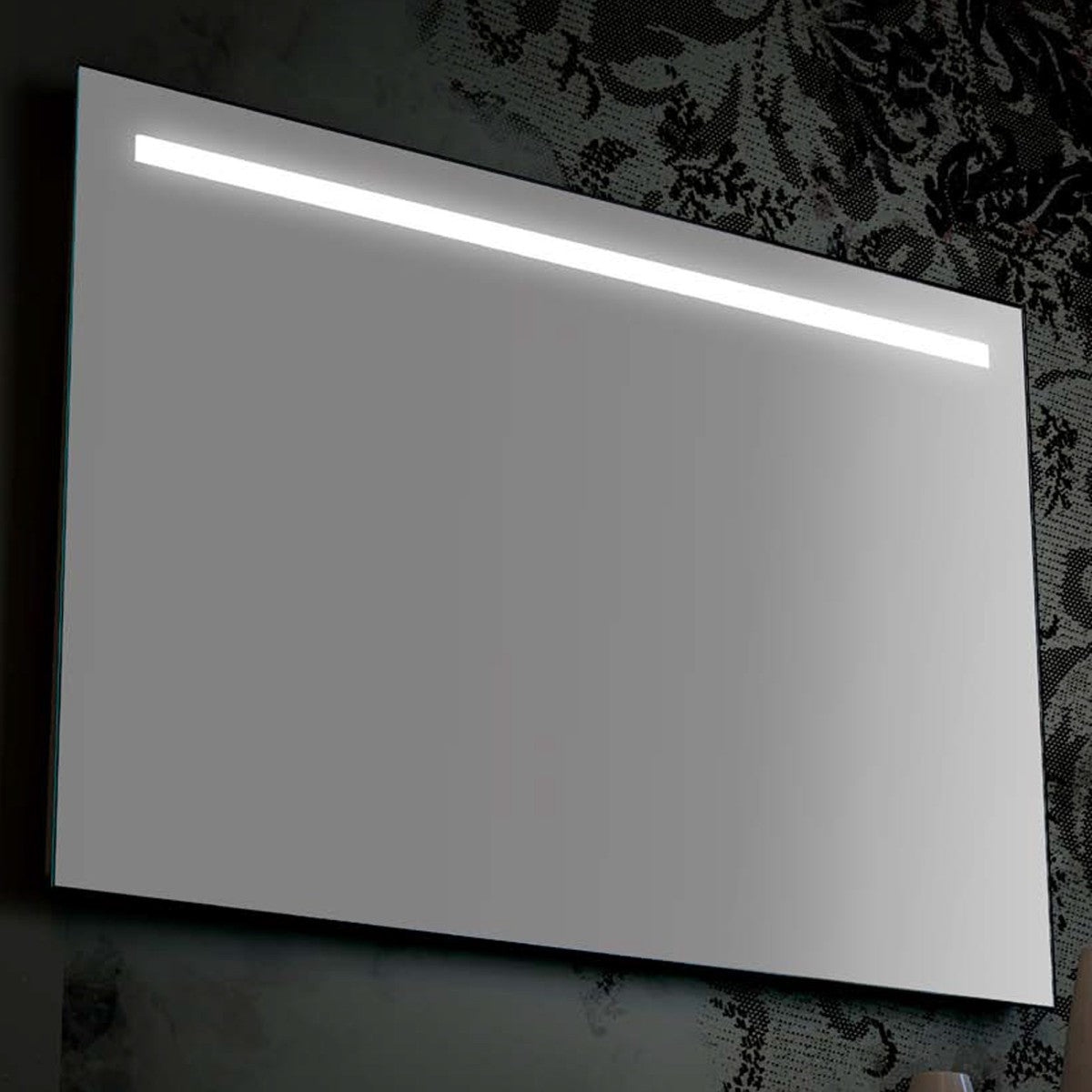 Specchio led bagno per mobile filo lucido 4 debby, misura 90x60