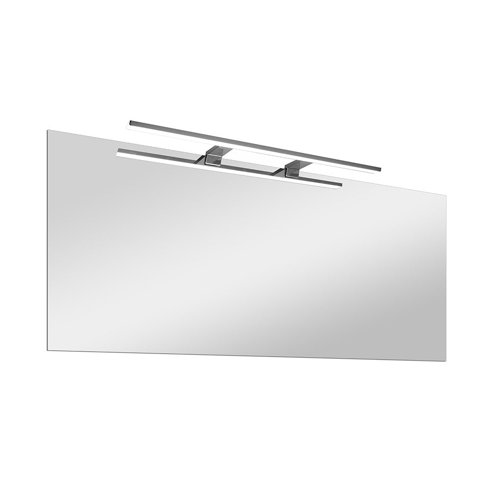 Specchio led per bagno 100x60 cm reversibile con luce LED 75 cm naturale cromata