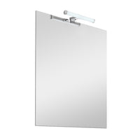 Specchio led per bagno 50x70 cm reversibile con luce LED 30 cm naturale cromata