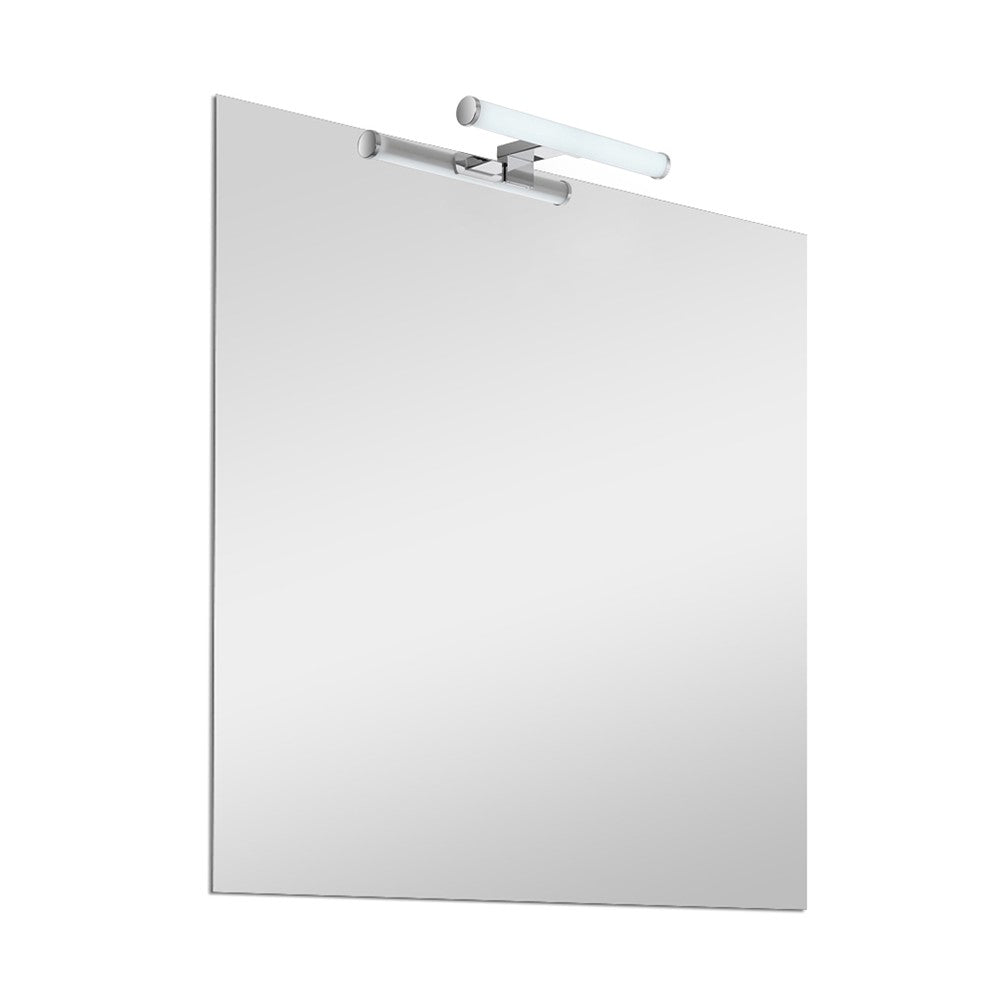 Specchio led per bagno 60x80 cm reversibile con luce LED 30 cm naturale cromata