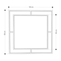 Specchio quadrato 58x58 cm Corner con doppia cornice in metallo nero