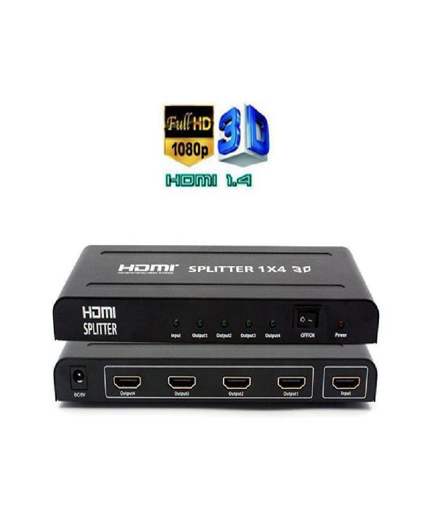 Splitter 4 Hdmi 1.4 Full Hd 1080p 3d 4 Uscite Alta Risoluzione Switch         