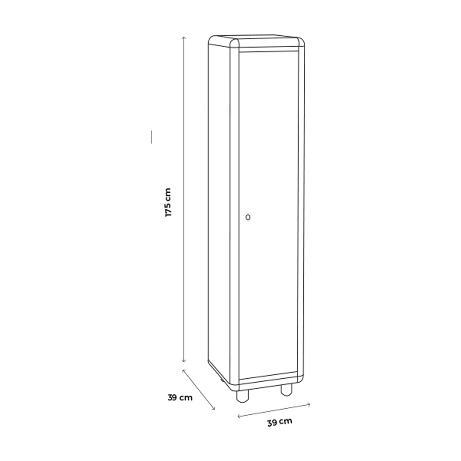 Easy - Mobile Spogliatoio In Pvc 1 Anta Con Chiave