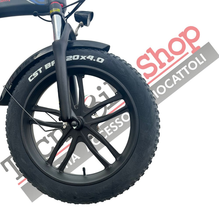 Bici Elettrica Pieghevole E-BIKE Fat Bike RKS RD08 Sport Bike Dallas Luxury 250w 48v colore Blu