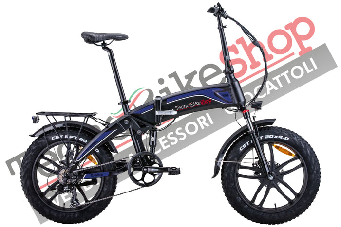 Bici Elettrica Pieghevole E-BIKE Fat Bike RKS RD08 Sport Bike Dallas Luxury 250w 48v colore Blu