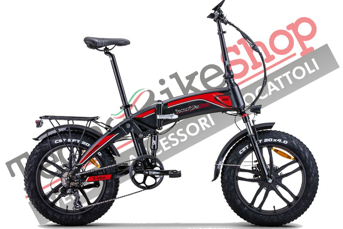 Bici Elettrica Pieghevole E-BIKE Fat Bike RKS RD08 Sport Bike Dallas Luxury 250w 48v colore Rosso