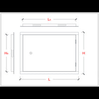 Sportello cieco portello porta zincata universale custodia uso esterno, scegli se  h 45 x l 70