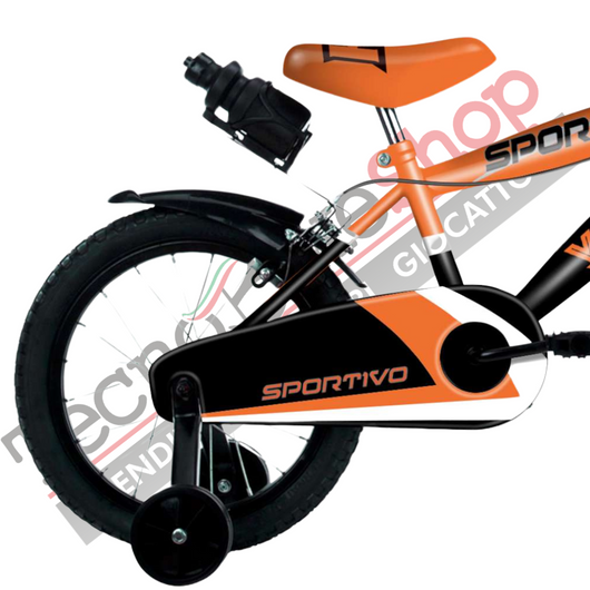 Bicicletta Bambino Movimento a Sfera Volare Sportivo 14 pollici colore Arancione