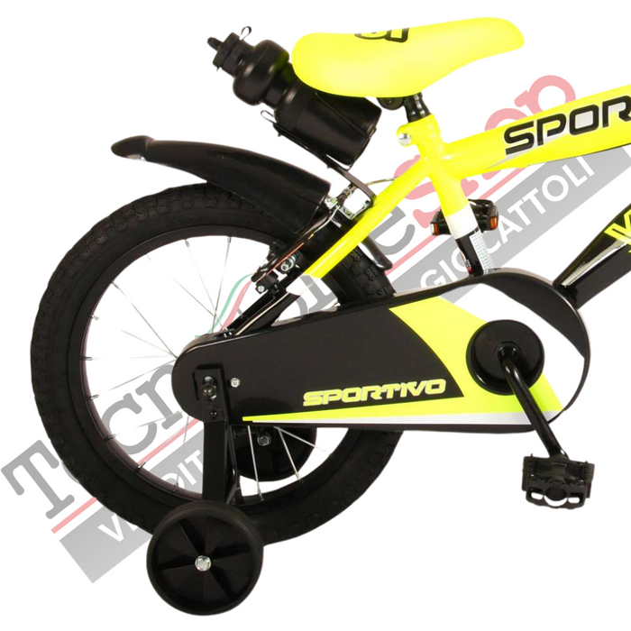 Bicicletta Bambino Movimento a Sfera Volare Sportivo 14 pollici colore Giallo