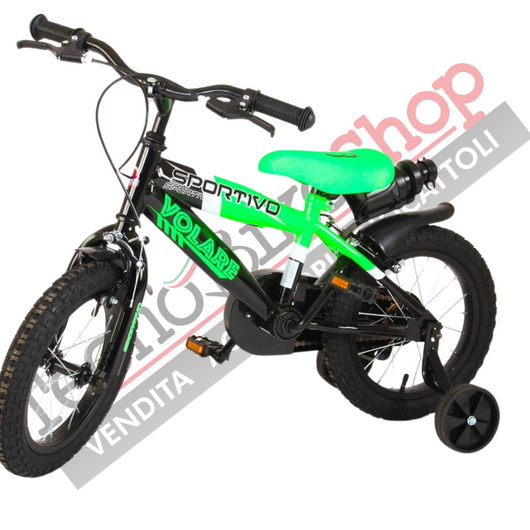 Bicicletta Bambino Movimento a Sfera Volare Sportivo 12 pollici colore Verde