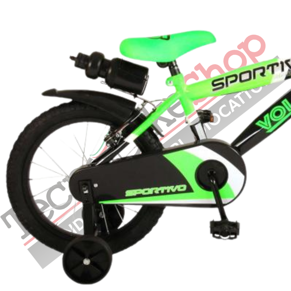 Bicicletta Bambino Movimento a Sfera Volare Sportivo 16 pollici colore Verde