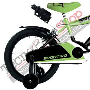 Bicicletta Bambino Movimento a Sfera Volare Sportivo 14 pollici colore Verde