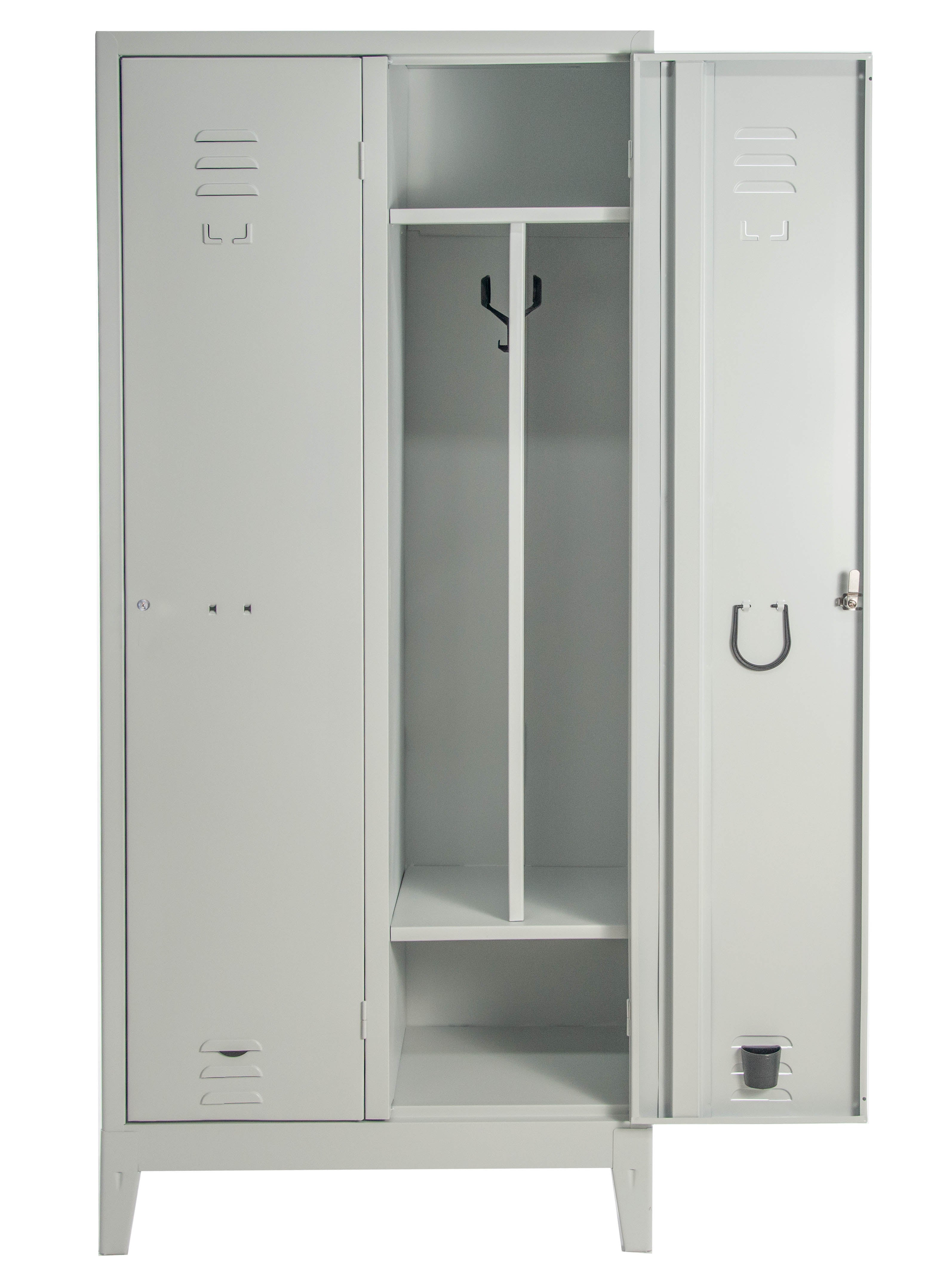 Armadio spogliatoio con tramezza sporco/pulito a 2 posti cm. 97x38x180h