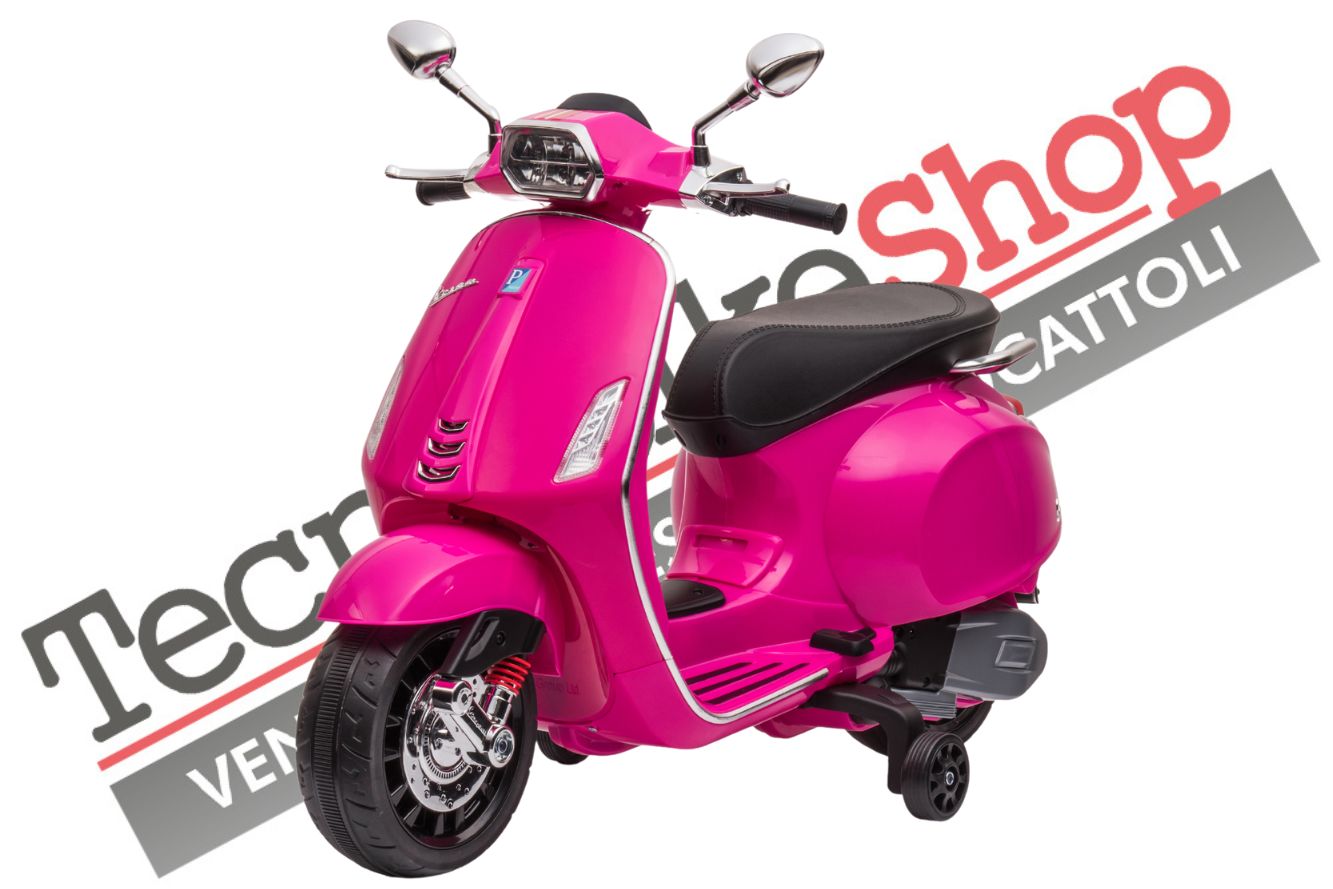 Moto Scooter Eelettrico per Bambini Piaggio Vespa Sprint 12V-Rosa