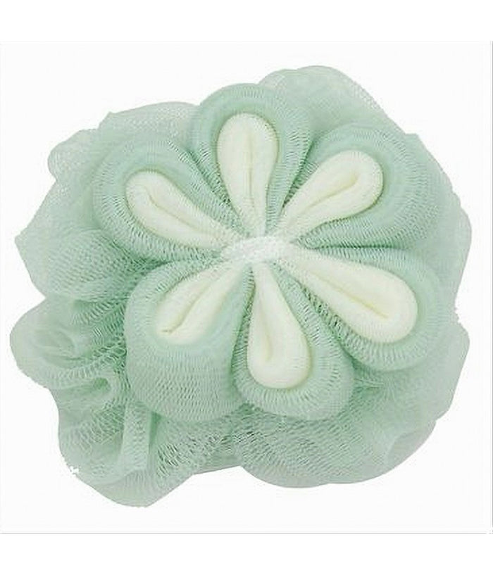 Spugna A Rete Bagno Per Doccia Con Fiore Morbida Esfoliante Scrubber Verde 79584         