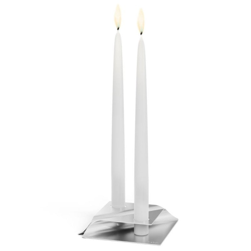 Square Candle, l'elegante porta candele by Hoefats - Colore Argento