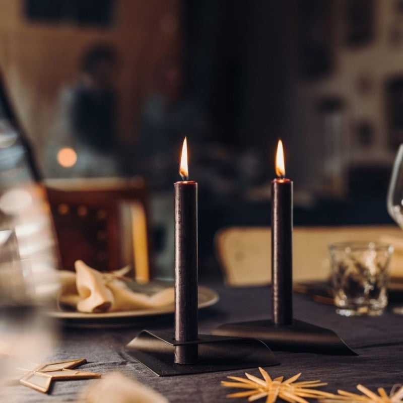 Square Candle, l'elegante porta candele by Hoefats Colore Nero