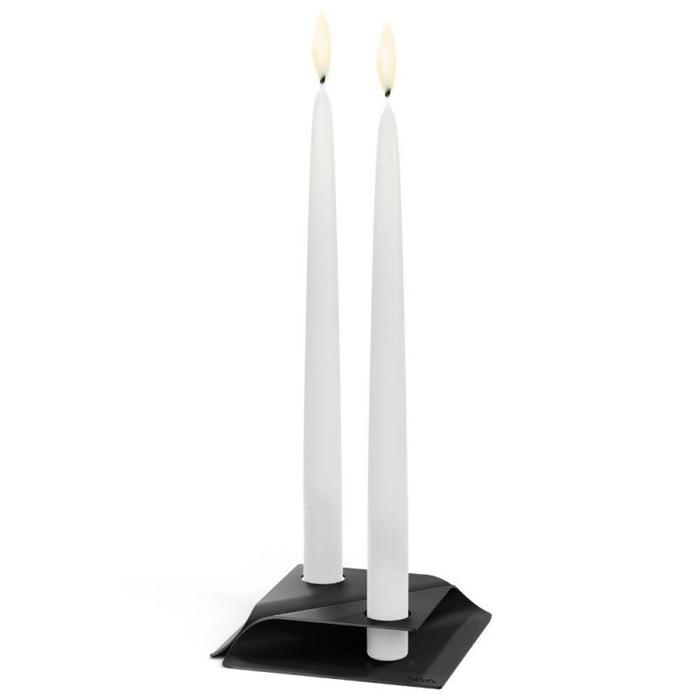 Square Candle, l'elegante porta candele by Hoefats Colore Nero