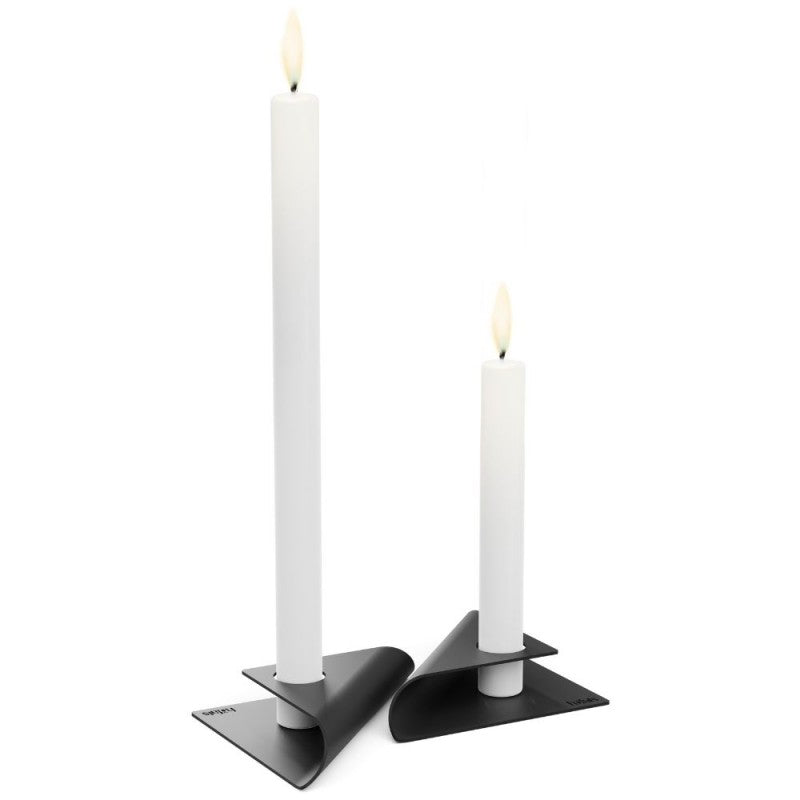 Square Candle, l'elegante porta candele by Hoefats Colore Nero