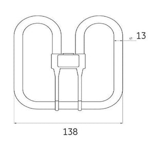 Lampada 3500 kelvin 2d 16 watt 4 pin gr10q