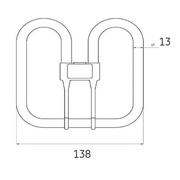 Lampada 3500 kelvin 2d 16 watt 4 pin gr10q