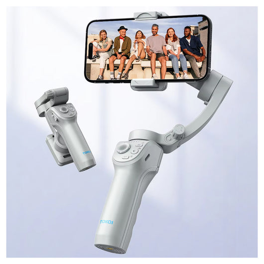 Stabilizzatore Video Smartphone Cellulare Gimbal A 3 Assi Con Luce Bluetooth App         