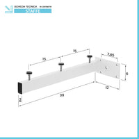 Staffa reggimensola L 39 cm per lavabo sospeso o mensolone