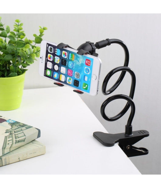 Stand Supporto Da Tavolo Per Smartphone Pieghevole Con Ventosa Flessibile         