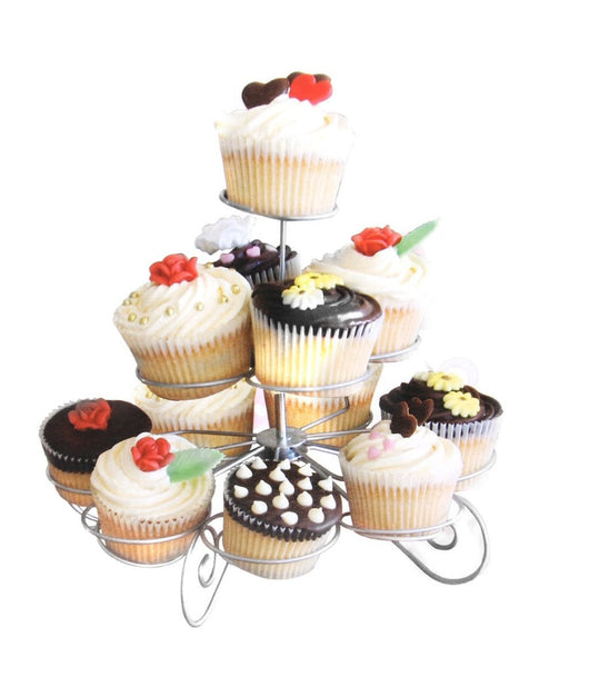 Stand Supporto Espositore Per Cupcakes Dolci Dolcetti 13 Posti In Metallo         