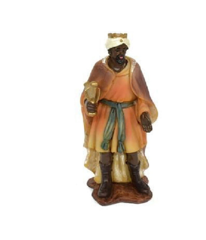 Statuina Baldassarre 12cm Per Presepe In Resina Decoro Natale Natalizio Natività          