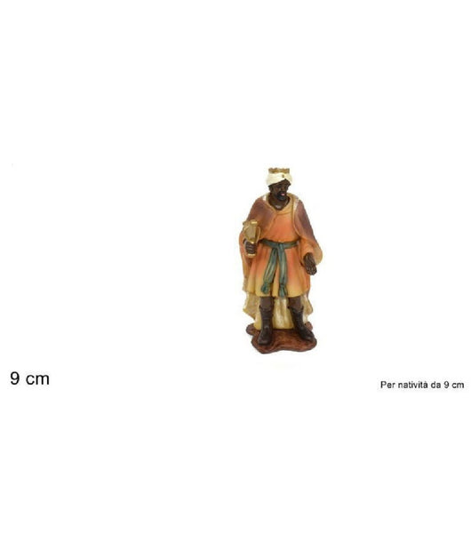 Statuina Baldassarre 9 Cm Per Presepe In Resina Decoro Natale Natalizio Natività          