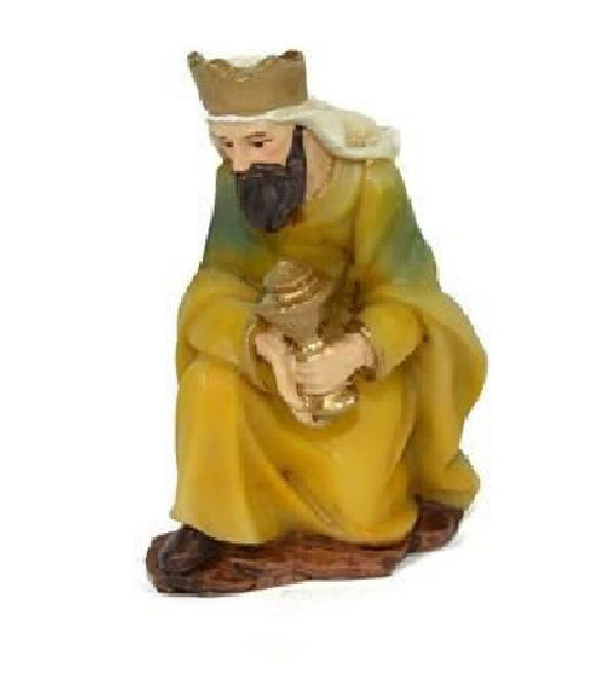 Statuina Gaspare 6.5 Cm Per Presepe In Resina Decoro Natale Natalizio Nativita'         