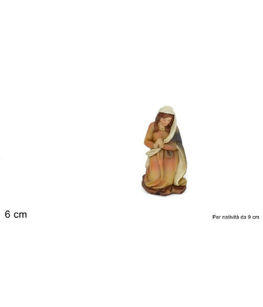 Statuina Madonna 6 Cm Per Presepe In Resina Decoro Natale Natalizio Nativita'         